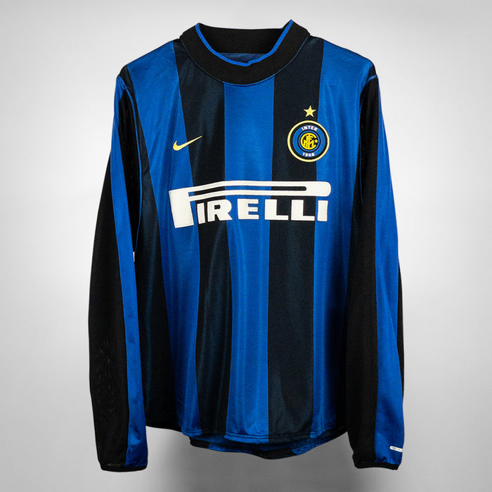 2000-2001 Inter Milan Nike Home Shirt #4 Javier Zanetti