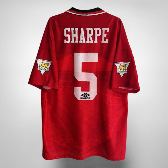1994-1996 Manchester United Umbro Home Shirt #5 Lee Sharpe - Marketplace