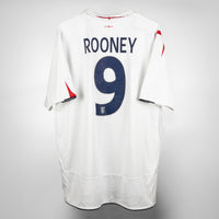 2005-2007 England Umbro Home Shirt #9 Wayne Rooney (L)