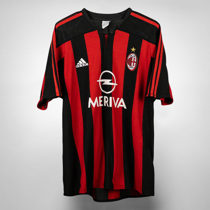 2003-2004 AC Milan Adidas Home Shirt #3 Paolo Maldini