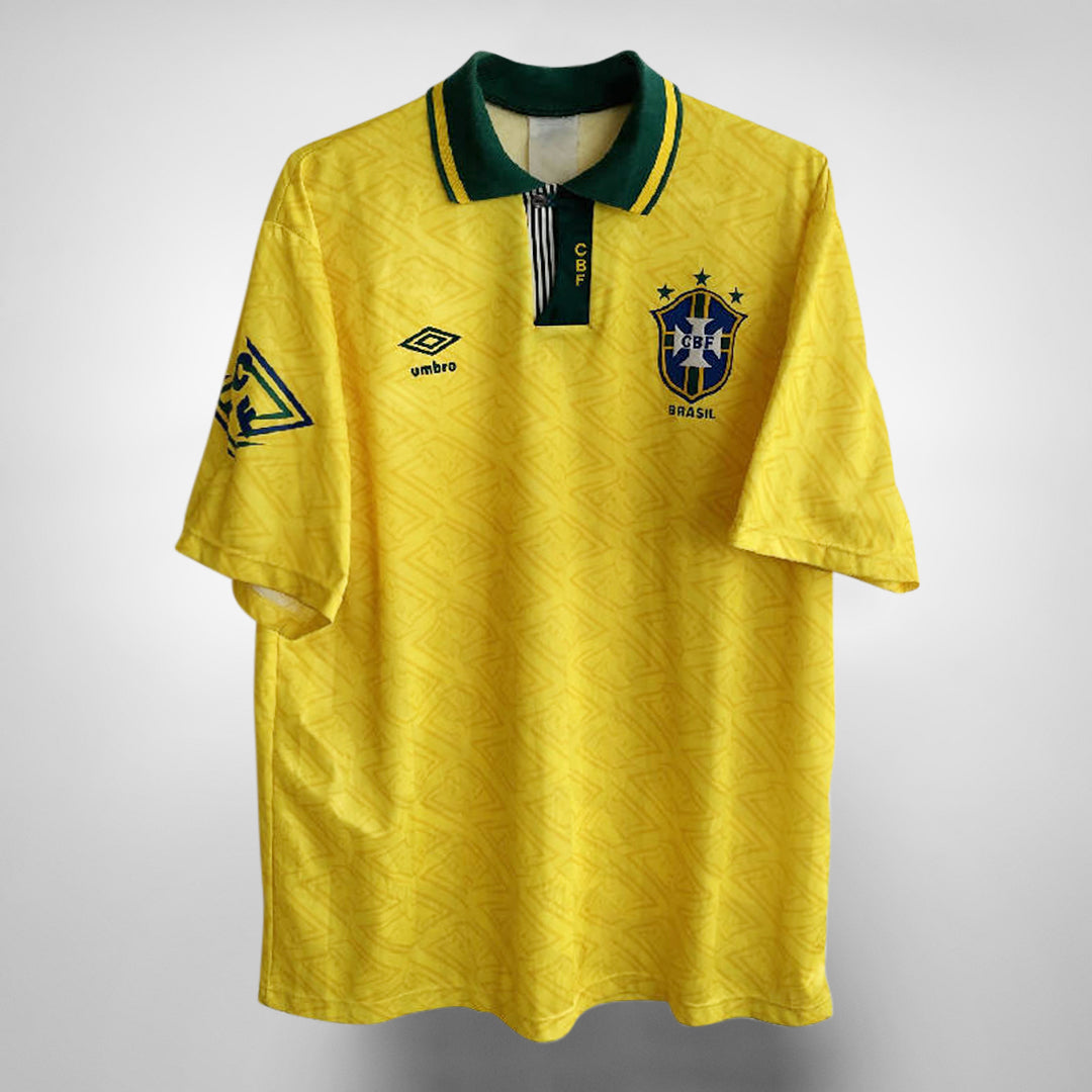 1992-1993 Brazil Umbro Home Shirt - Marketplace – PFC Vintage
