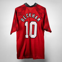 1996-1997 Manchester United Umbro Home Shirt #10 David Beckham