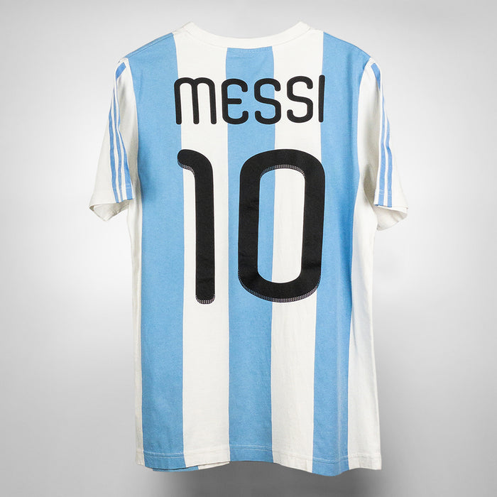 2011-2012 Argentina Adidas T-Shirt #10 Messi