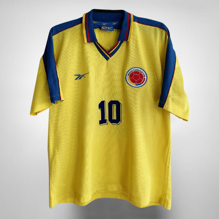 1998 Colombia Reebok Home Shirt #10 Valderrama - Marketplace