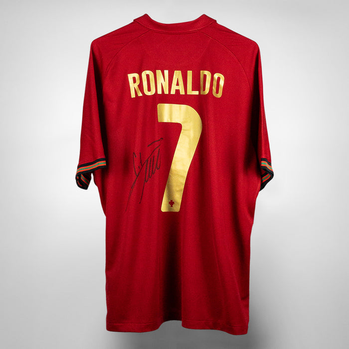 2020-2021 Portugal Nike Home Shirt #7 Cristiano Ronaldo Signed