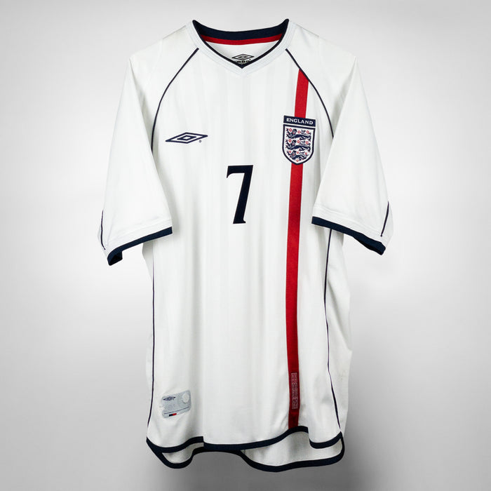 2001-2003 England Umbro Home Shirt #7 David Beckham