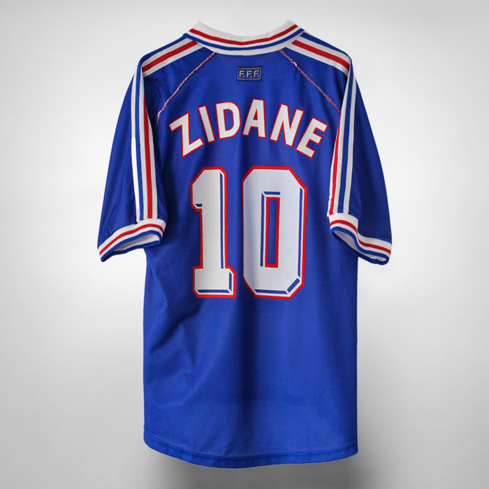 1998-2000 France Adidas Home Shirt #10 Zinedine Zidane