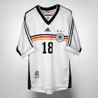 1998-2000 Germany Adidas Home Shirt #18 Jurgen Klinsmann