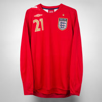 2006-2008 England Umbro Away Shirt #21 Peter Crouch