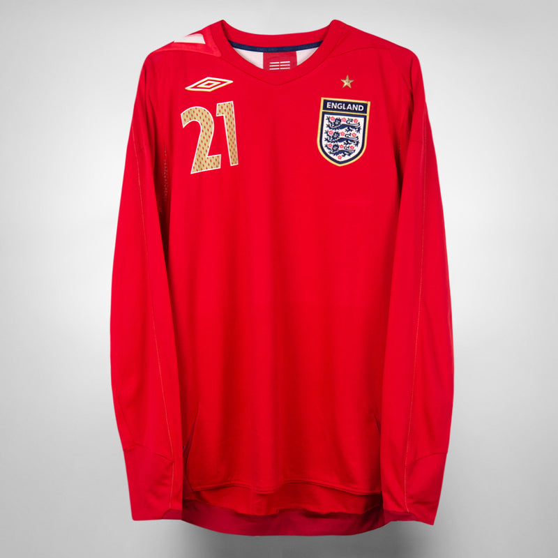 2006-2008 England Umbro Away Shirt #21 Peter Crouch