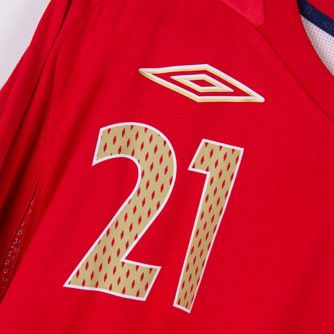 2006-2008 England Umbro Away Shirt #21 Peter Crouch