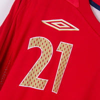 2006-2008 England Umbro Away Shirt #21 Peter Crouch