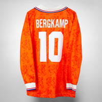 1994-1996 Netherlands Lotto Long Sleeve Home Shirt #10 Dennis Bergkamp