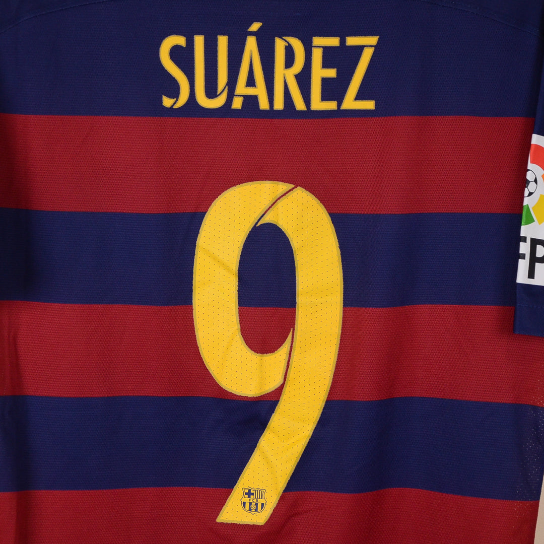 2015-2016 Barcelona Nike Player Spec Home Shirt #9 Luis Suarez - Marketplace