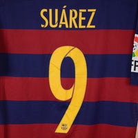 2015-2016 Barcelona Nike Player Spec Home Shirt #9 Luis Suarez - Marketplace