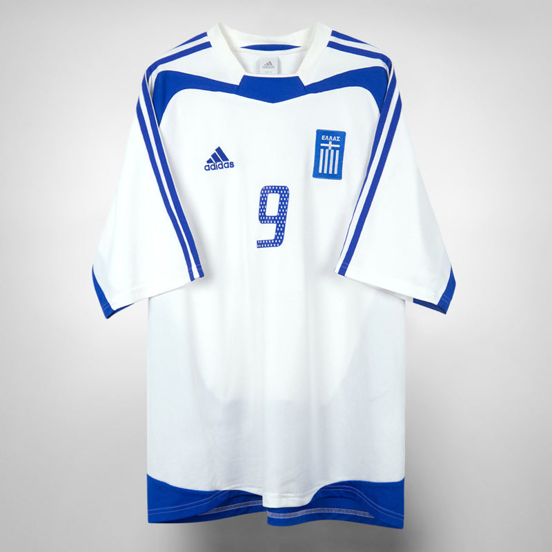 2004-2005 Greece Adidas Away Shirt #9 Charisteas