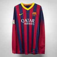 2013-2014 FC Barcelona Long Sleeve Nike Home Shirt #10 Lionel Messi