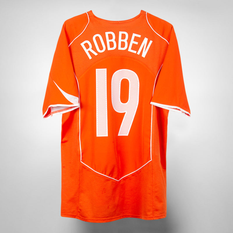 2004-2006 Netherlands Nike Home Shirt #19 Arjen Robben