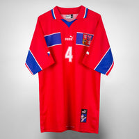 1998-2000 Czech Republic Puma Home Shirt #4 Pavel Nedved