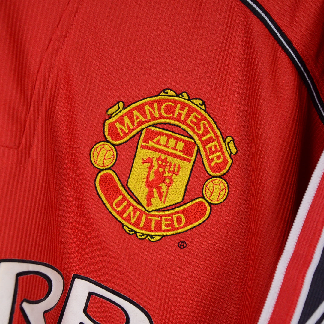 1998-2000 Manchester United Umbro Treble Winning Home Shirt #7 David Beckham - Marketplace