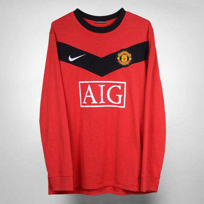 2009-2010 Manchester United Nike Long Sleeve Home Shirt #9 Dimitar Berbatov - Marketplace
