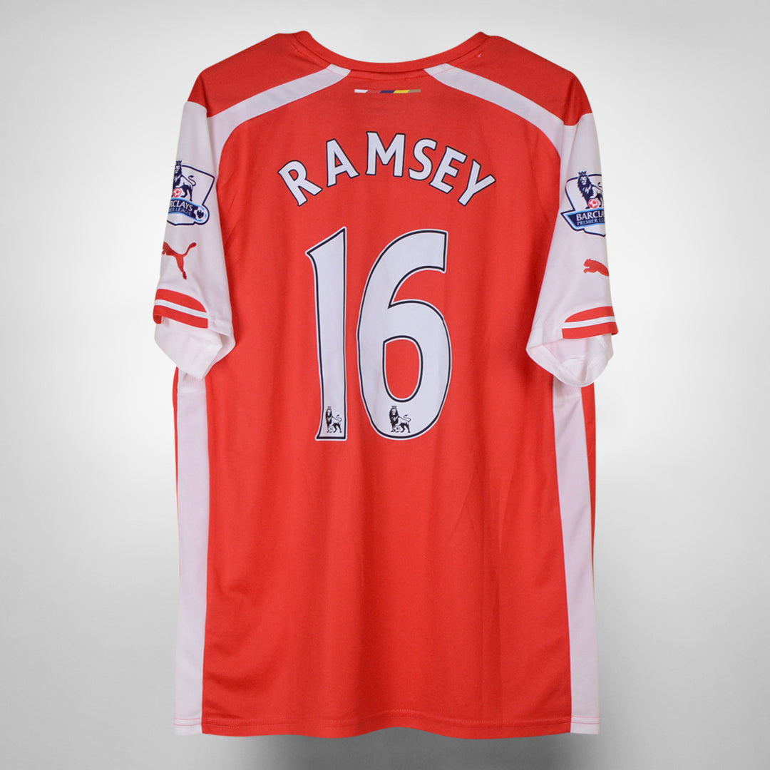 2014-2015 Arsenal Puma Home Shirt #16 Aaron Ramsey - Marketplace