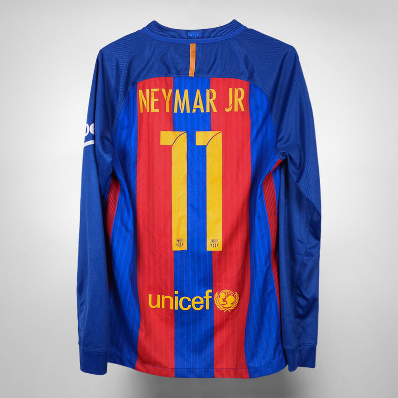 2016-2017 Barcelona Nike Long Sleeve Home Shirt #11 Neymar Jr - Marketplace