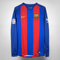 2016-2017 Barcelona Nike Long Sleeve Home Shirt #11 Neymar Jr - Marketplace