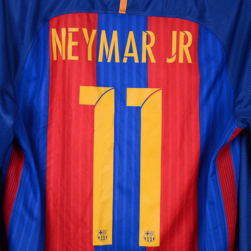 2016-2017 Barcelona Nike Long Sleeve Home Shirt #11 Neymar Jr - Marketplace