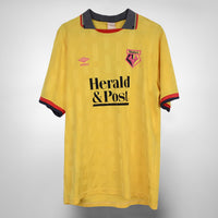 1989-1991 Watford Umbro Match Worn Home Shirt #4 Kenny Jackett - Marketplace