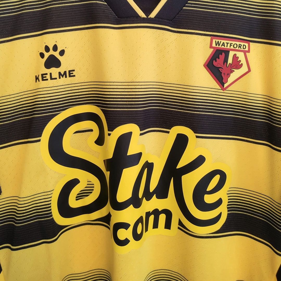 2021-2022 Watford Kelme Home Shirt #25 Dennis - Marketplace