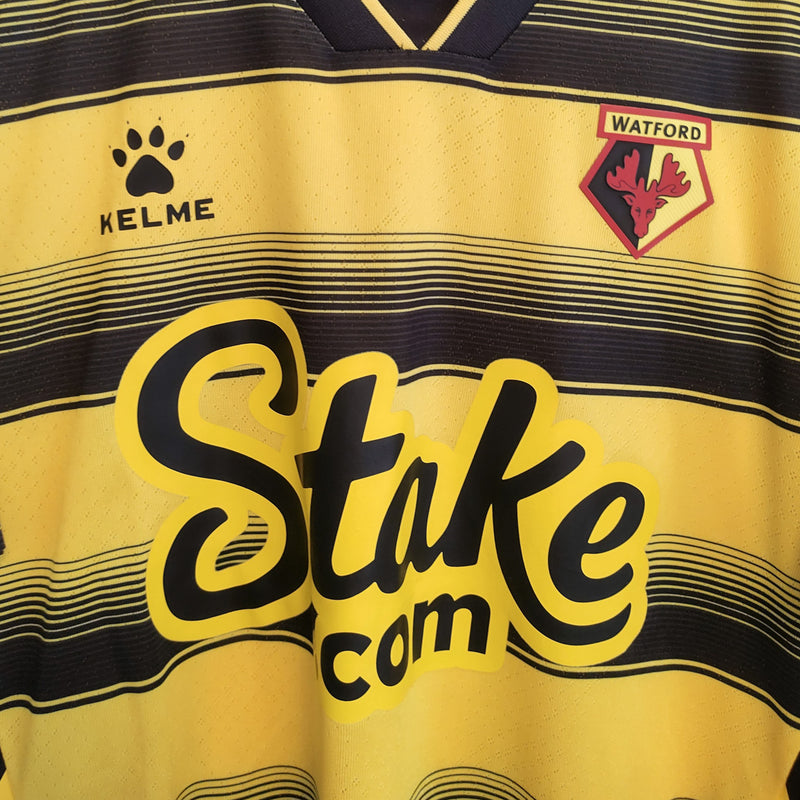 2021-2022 Watford Kelme Home Shirt #25 Dennis - Marketplace