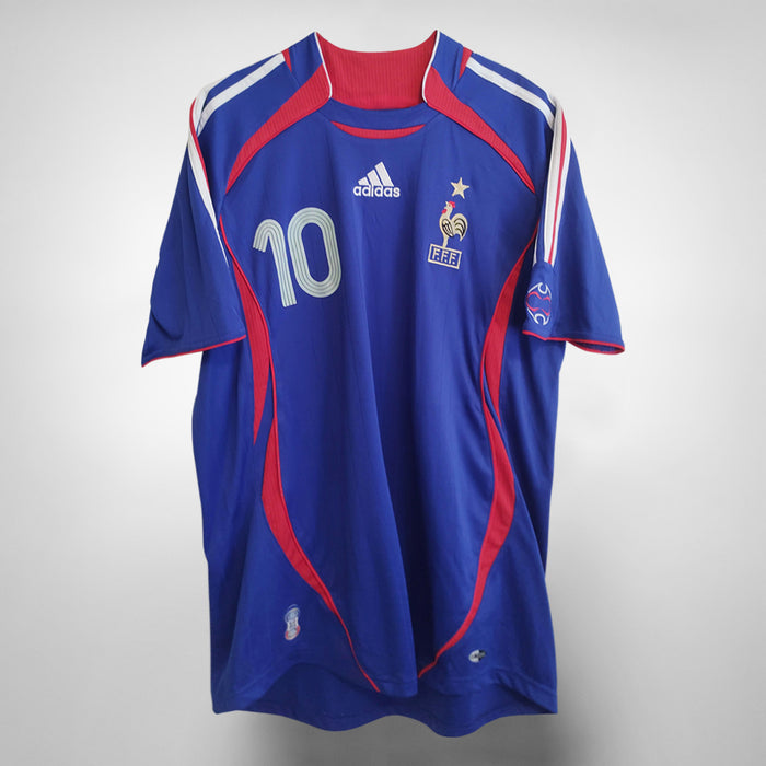 2006-2008 France Adidas Home Shirt #10 Zidane- Marketplace