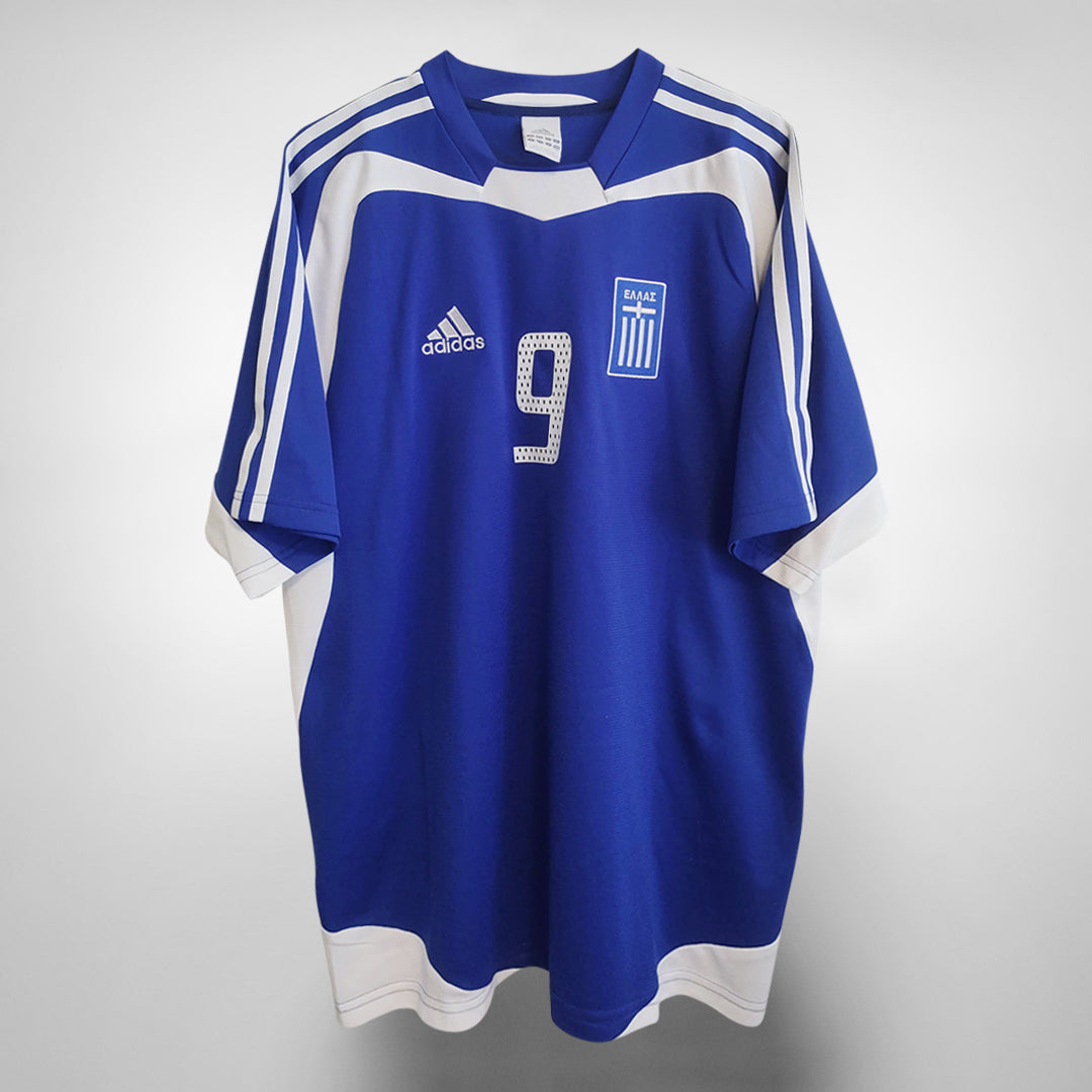 2004-2005 Greece Adidas Home Shirt #9 Charisteas - Marketplace