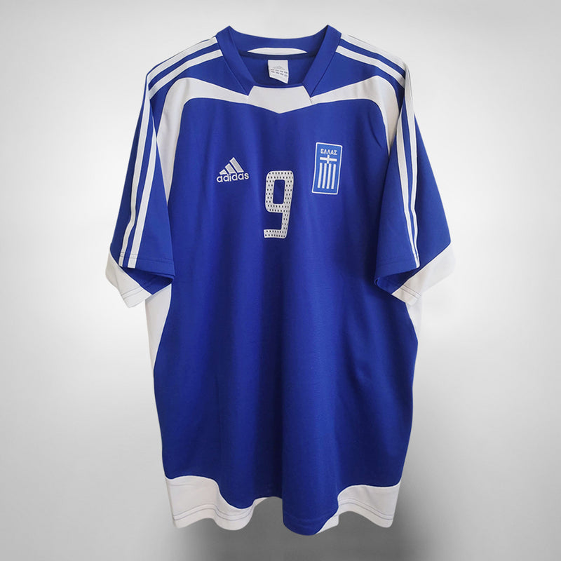 2004-2005 Greece Adidas Home Shirt #9 Charisteas - Marketplace
