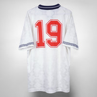 1990-1992 England Umbro Home Shirt #19 Paul Gascoigne