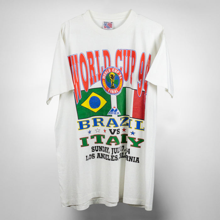 1994 World Cup Final Brazil vs Italy Graphic Shirt White