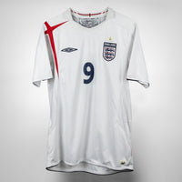 2005-2007 England Umbro Home Shirt #9 Rooney