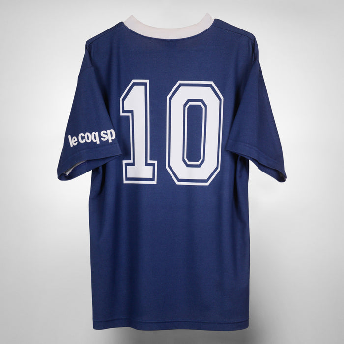 1986 Argentina Le Coq Sportif Reproduction Away Shirt #10 Maradona