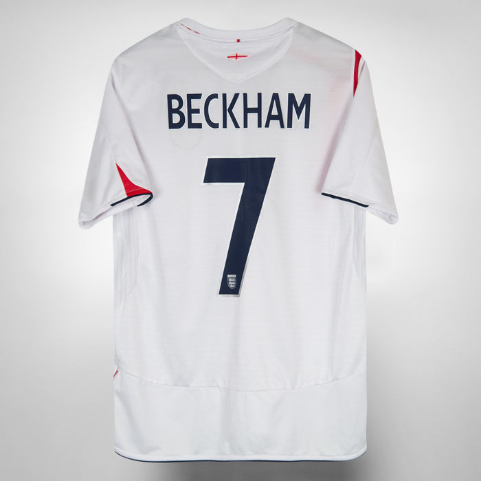2005-2007 England Umbro Home Shirt #7 David Beckham