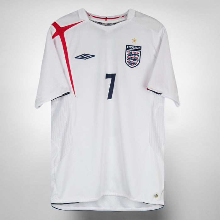 2005-2007 England Umbro Home Shirt #7 David Beckham