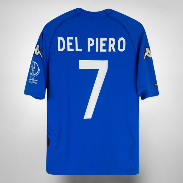 2000-2002 Italy Kappa Home Shirt #7 Alessandro Del Piero