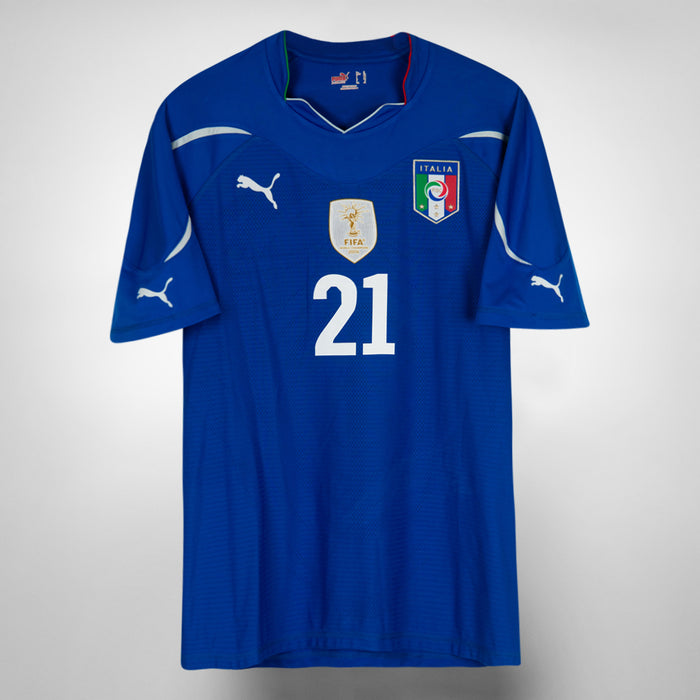 2010-2011 Italy Puma Player Spec Home Shirt #21 Andrea Pirlo