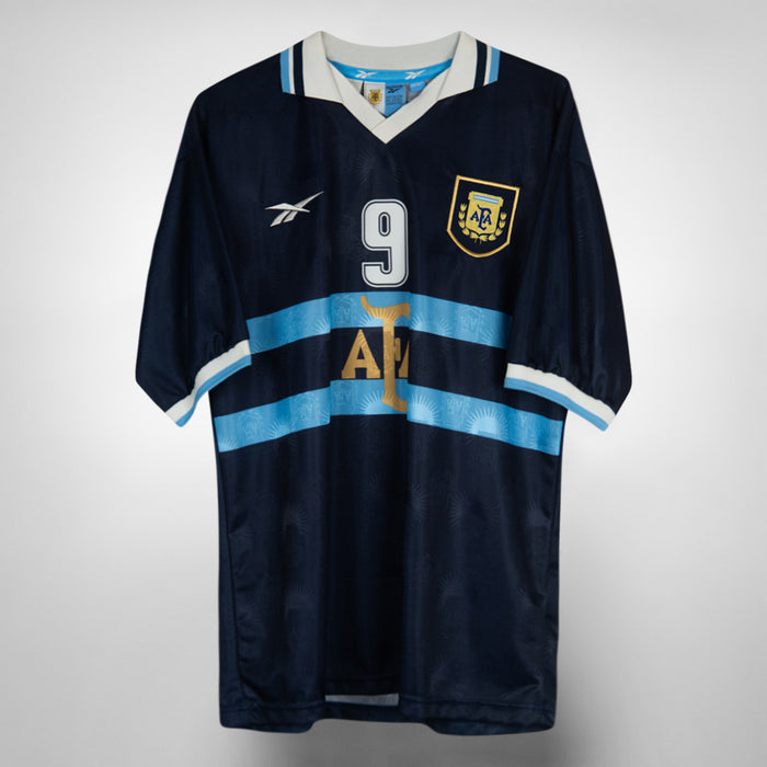 1999-2000 Argentina Reebok Away BNWT #9 Gabriel Batistuta