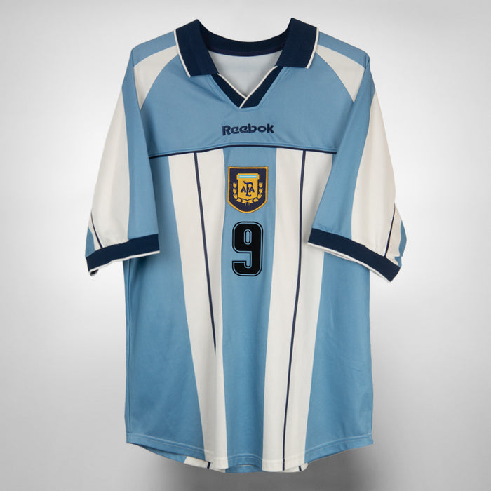 2000-2001 Argentina Reebok Home #9 Gabriel Batistuta
