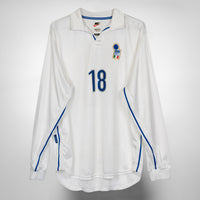 1998 Italy Nike Long Sleeve Player Spec Away Shirt # 10 Roberto Baggio