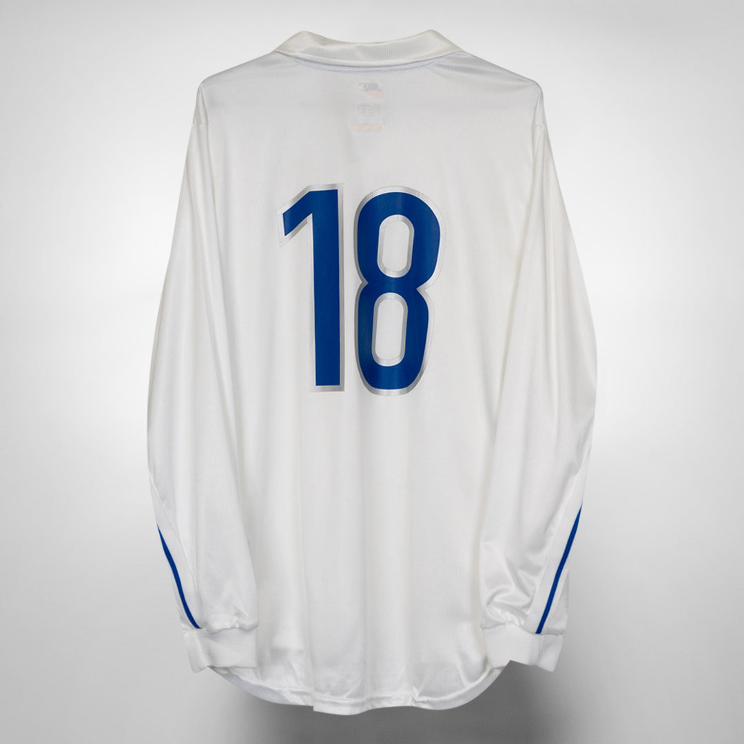1998 Italy Nike Long Sleeve Player Spec Away Shirt # 10 Roberto Baggio