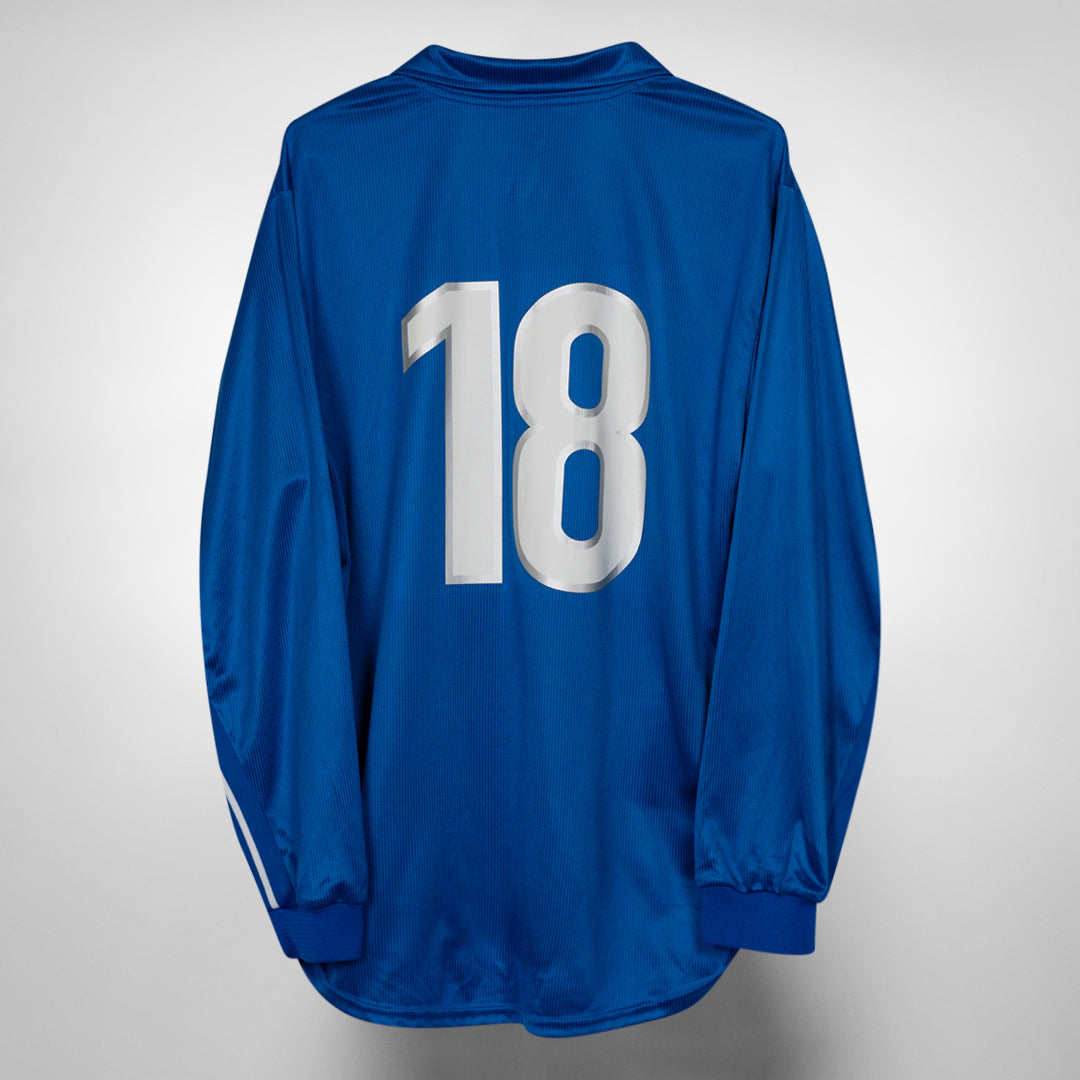 1998 Italy Nike Long Sleeve Player Spec Home Shirt #18 Roberto Baggio