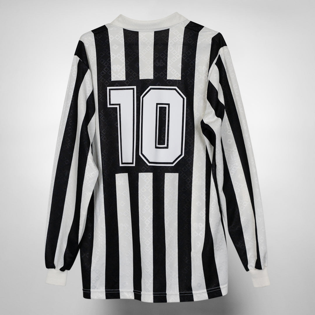 1992-1994 Juventus Kappa Long Sleeve Home Shirt #10 Roberto Baggio