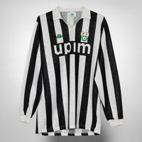 1990-1991 Juventus Kappa Long Sleeve Home Shirt #10 Roberto Baggio